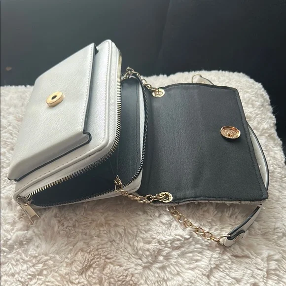 Elegant Tweed and Leather Women's Bag - Picture 3 of 6